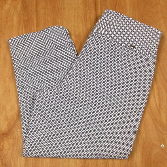 S.C. & CO. 360 Degree Tummy Control Capri Pants Sz 6 Skimmer Blue Geo Print NWT - Picture 2 of 12